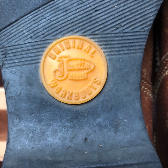 ✨VTG JUSTIN✨ Junior Original Work Boots SZ 7.5 - Picture 7 of 8